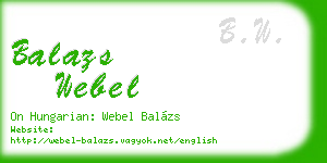 balazs webel business card